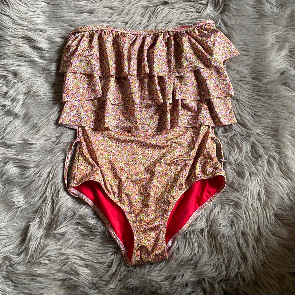 Becky’s Boudoir Printed Strapless Swimsuit
